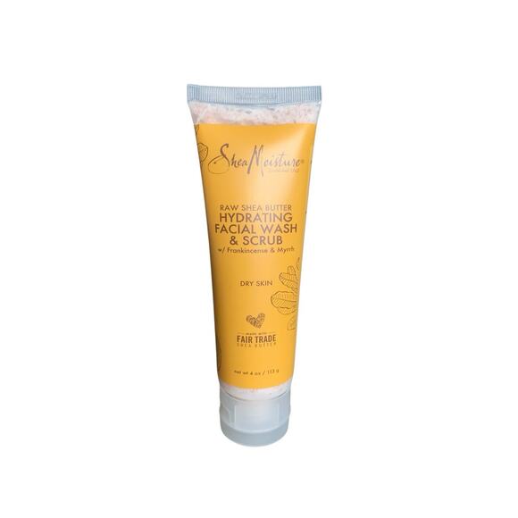 Shea Moisture Raw Shea Butter Hydrating Facial Wash & Scrub 4oz (1 Tube) - Picture 1 of 2